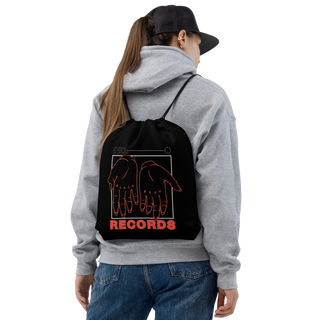 BLACK BOOK DRAWSTRING BAG