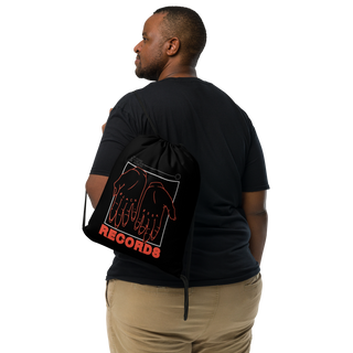 BLACK BOOK DRAWSTRING BAG