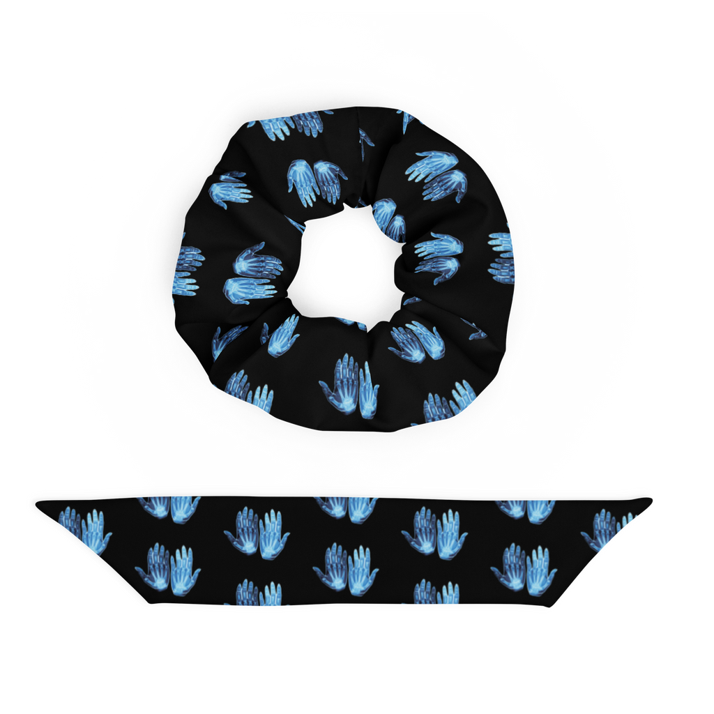 X-RAY HANDS - Recycled Hair Scrunchie