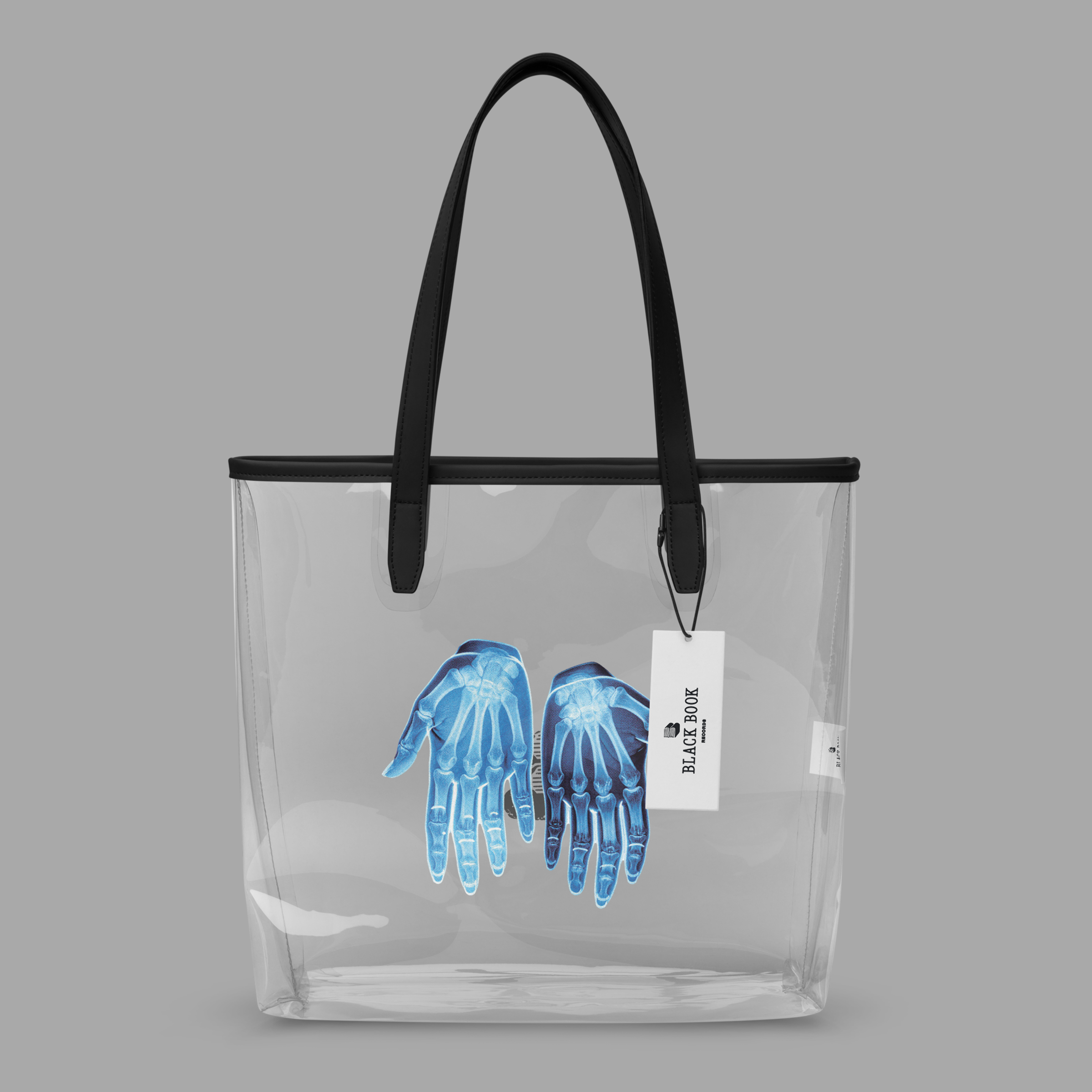 X-RAY HANDS - Clear RECYCLED tote bag
