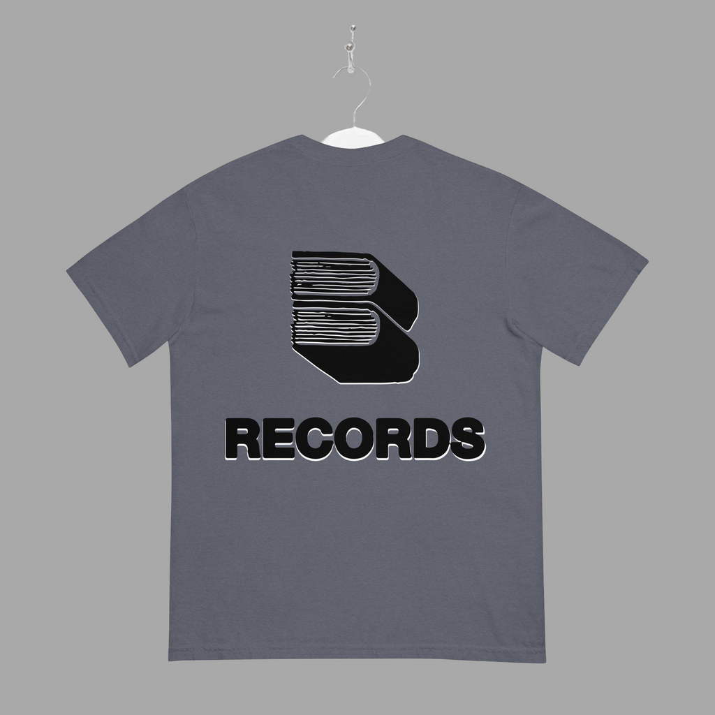 RECORDS - TEE - Black - "TRADITIONAL FIT"