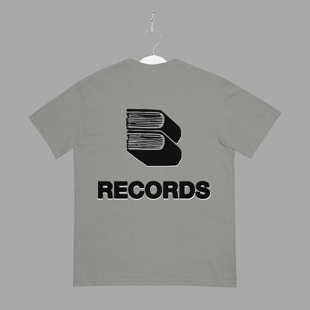 RECORDS - TEE - Black - "TRADITIONAL FIT"