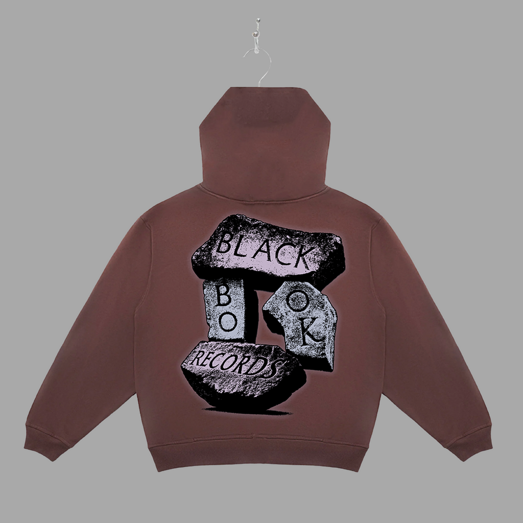 STACKED STONE - BROWN - ZIP-UP HOODIE - "PREMIUM-BOX FIT"