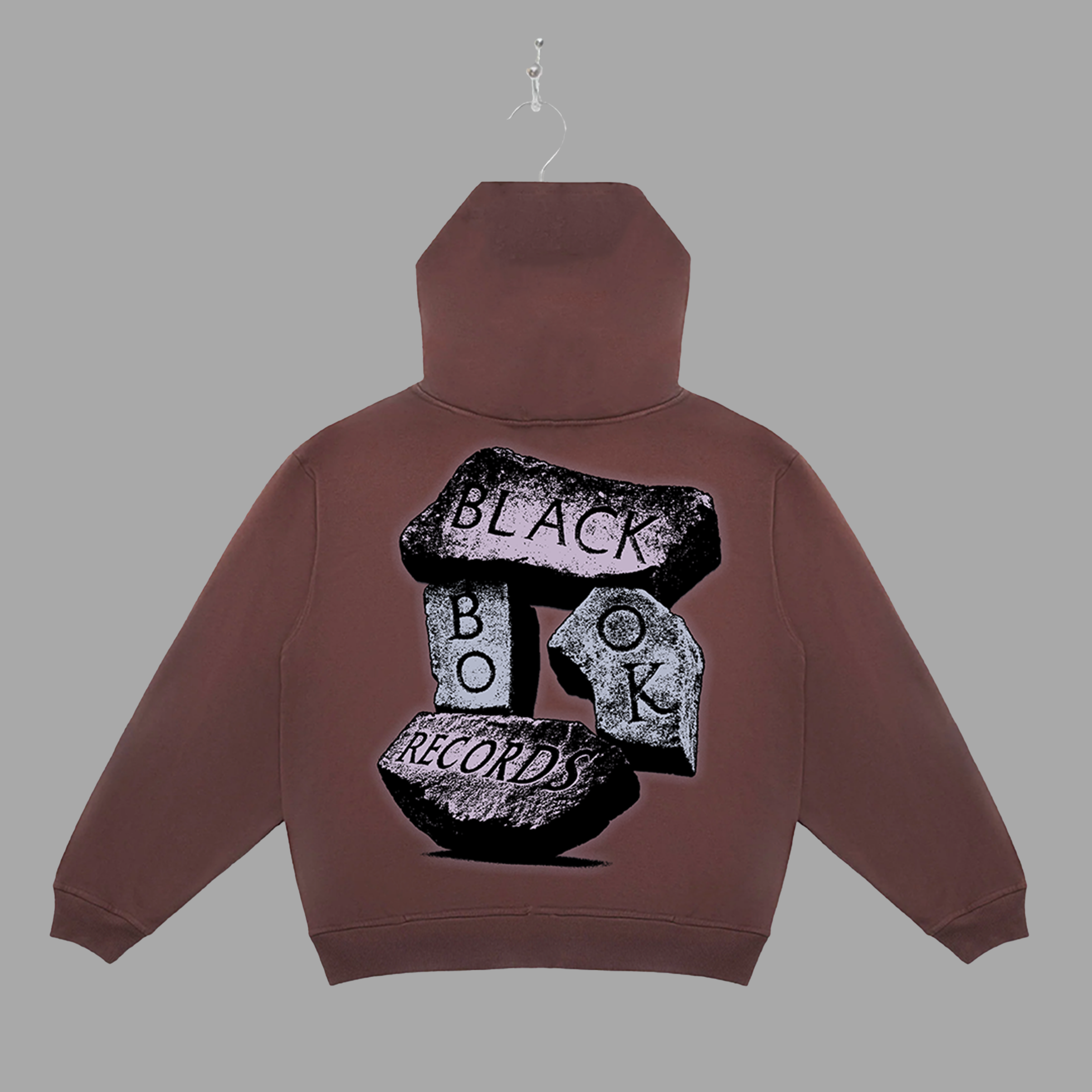 STACKED STONE - BROWN - ZIP-UP HOODIE - "PREMIUM-BOX FIT"