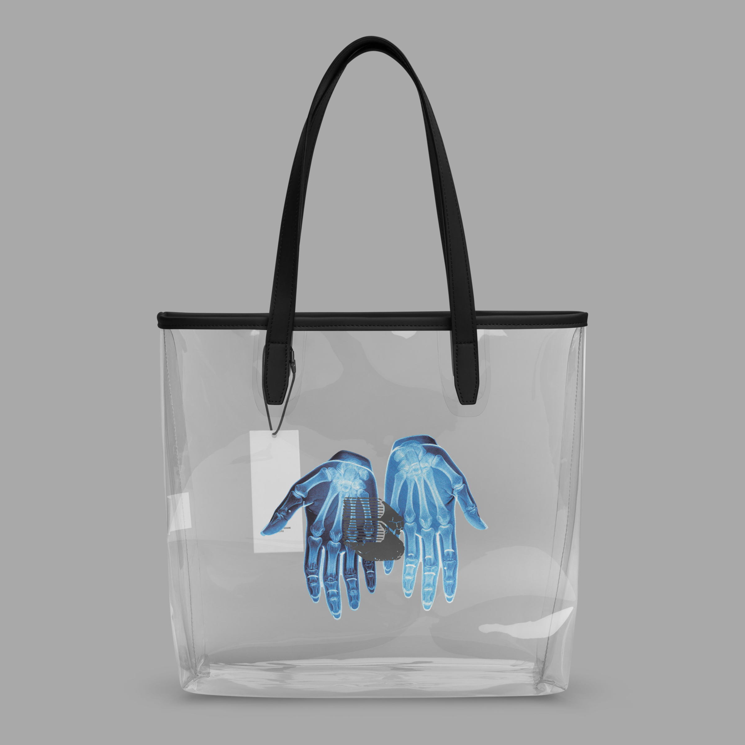 X-RAY HANDS - Clear RECYCLED tote bag