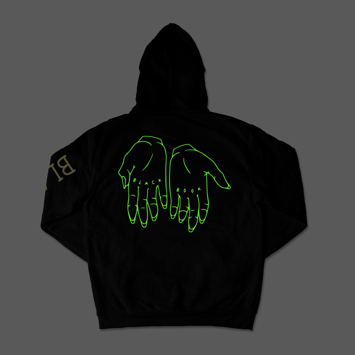 HANDS HOODIE GLOW PRINT