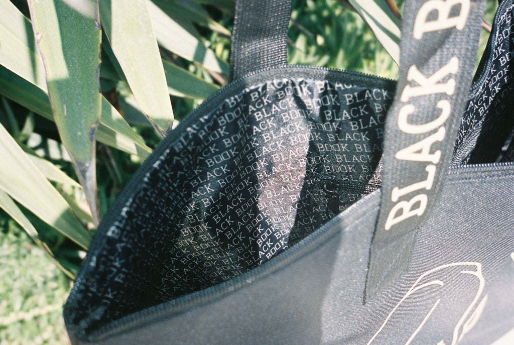 BLACK BOOK TOTE BAG