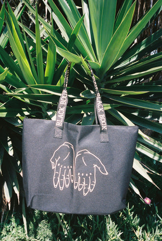 BLACK BOOK TOTE BAG