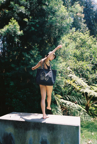 BLACK BOOK TOTE BAG