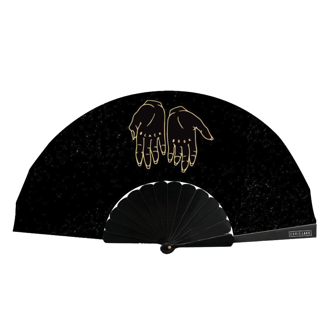 BLACK BOOK HAND FAN