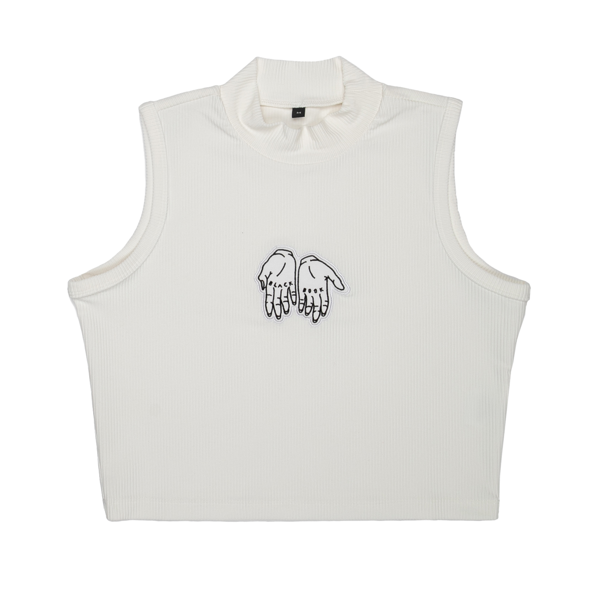 BLACK BOOK PATCH CROP TOP