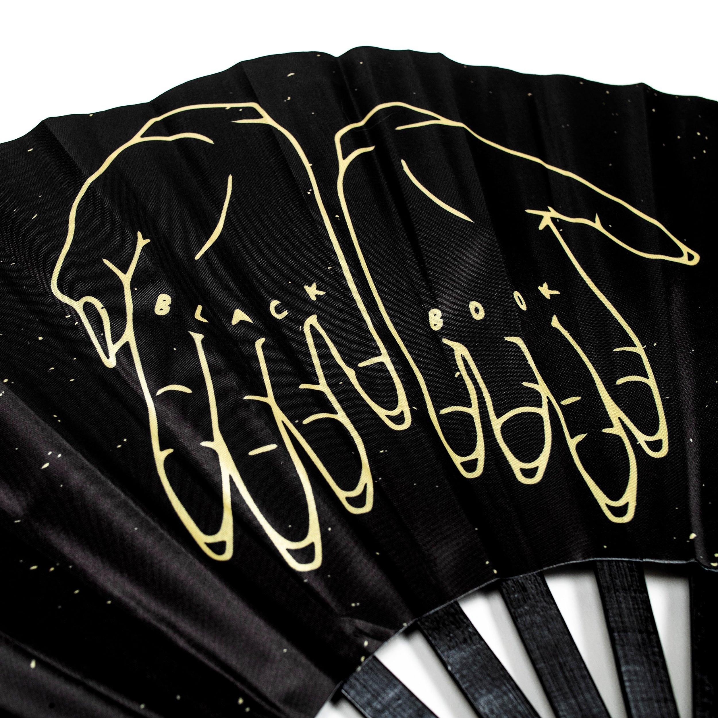 BLACK BOOK HAND FAN