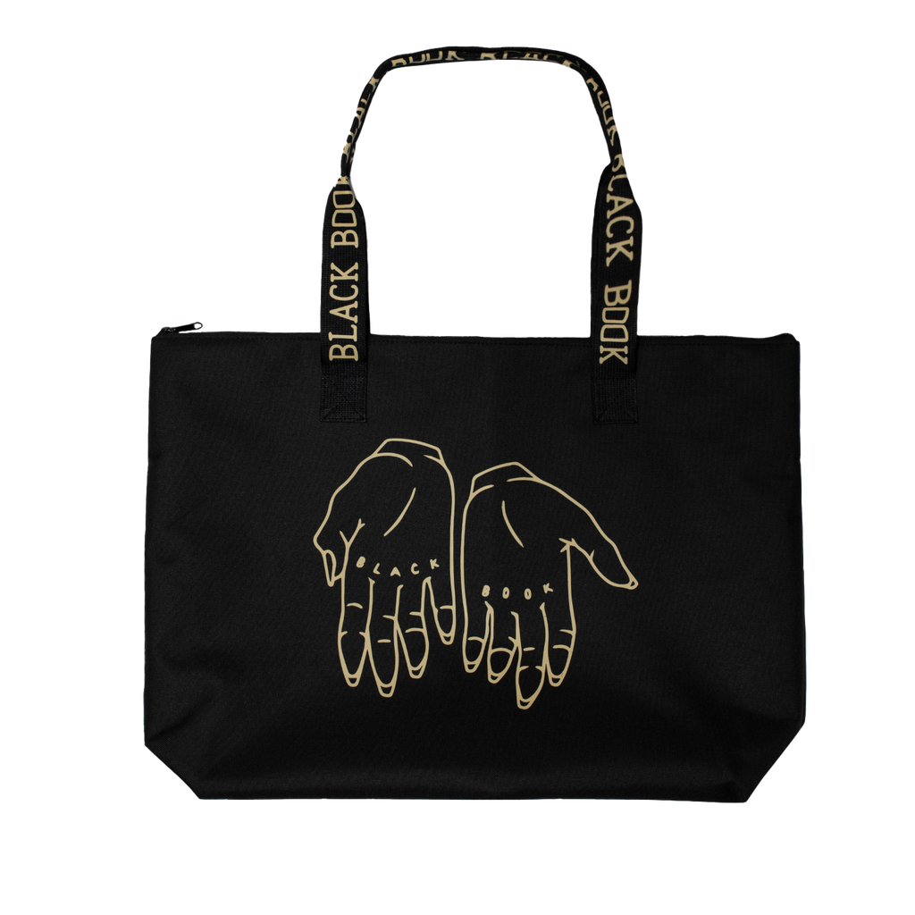 BLACK BOOK TOTE BAG